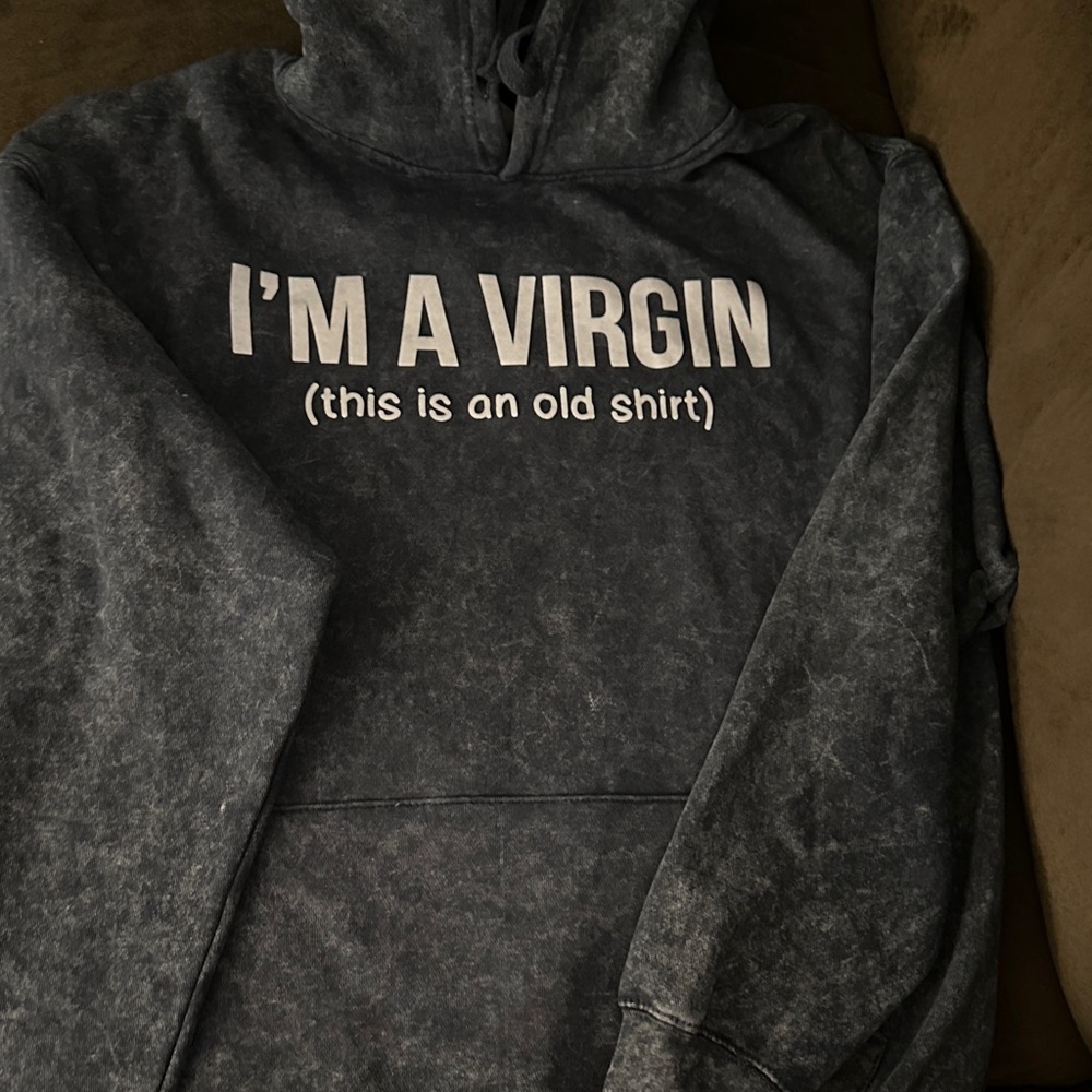 Men's Black Mineral-Wash Graphic Hoodie with Bold Slogan